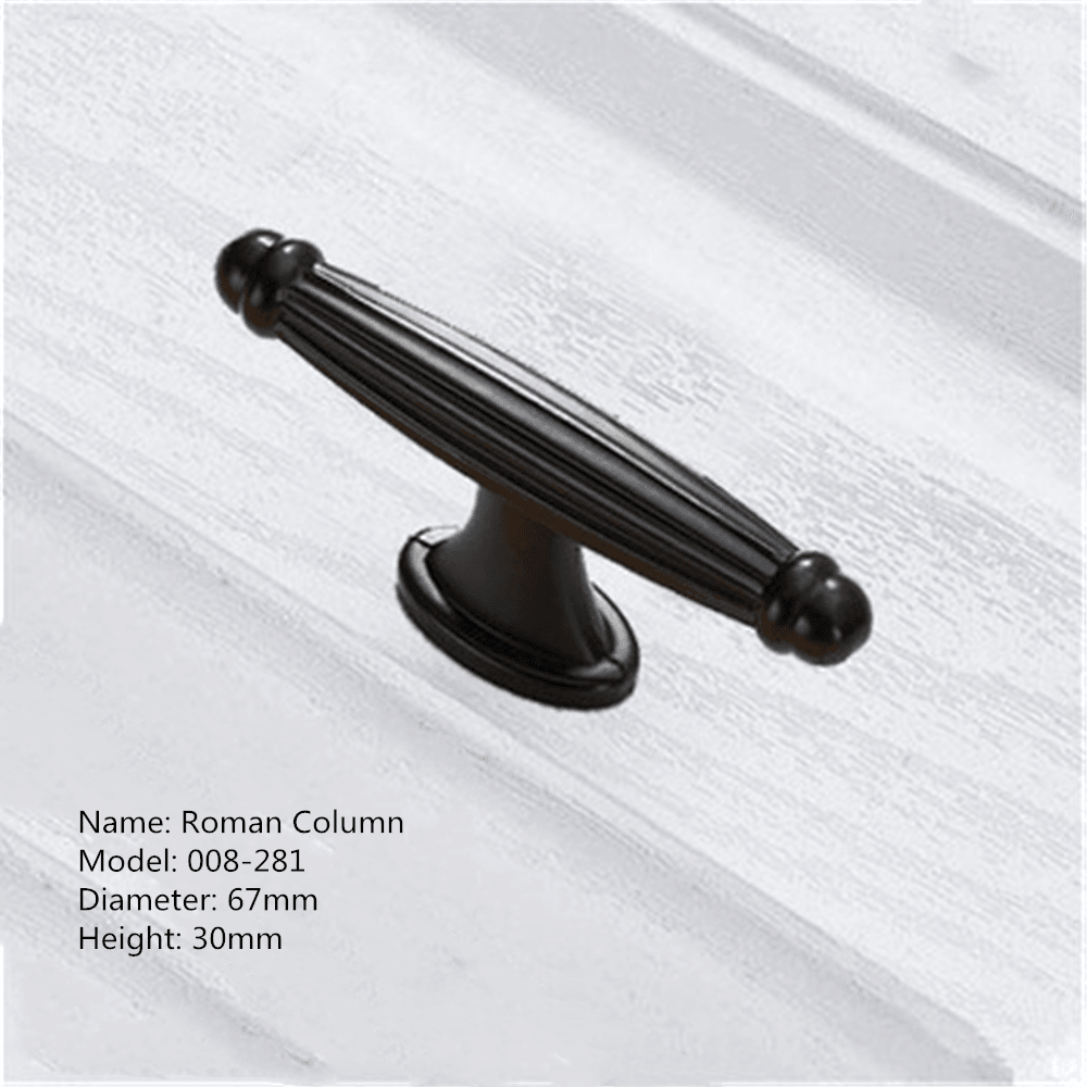 Aluminum Alloy Black Handles for Furniture Cabinet Knobs and Handles Kitchen Handles Drawer Knobs Cabinet Pulls Cupboard Handles Knobs - MRSLM