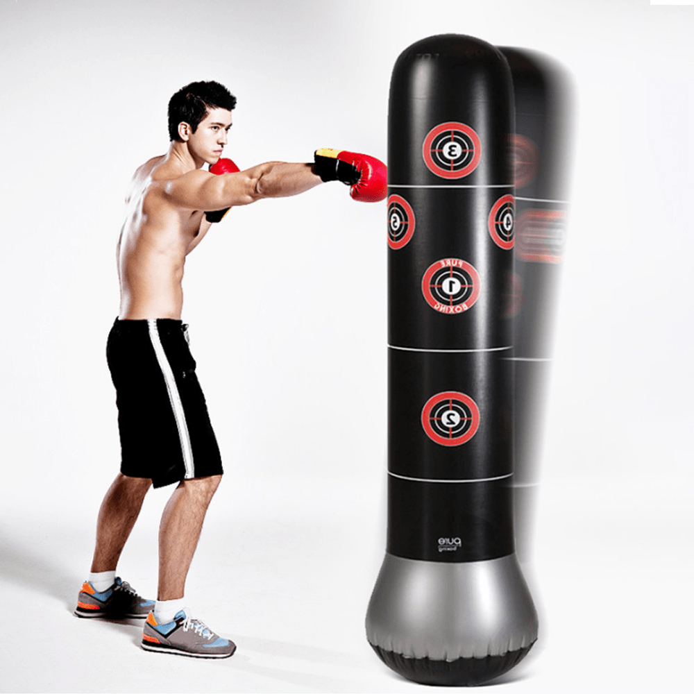 160X30Cm Inflatable Boxing Punching Bag Tumbler Boxing Standing Sandbag Fitness Sport Exercise Tools