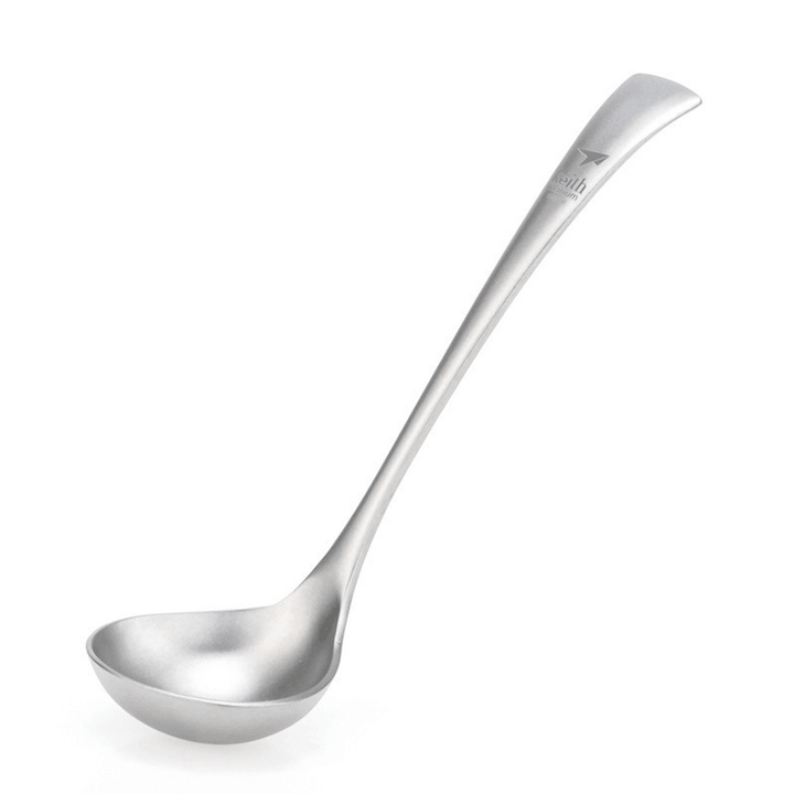 Keith Soup Spoon Large Capacity Titanium Spoon Portable Camping Travel Picnic Tableware