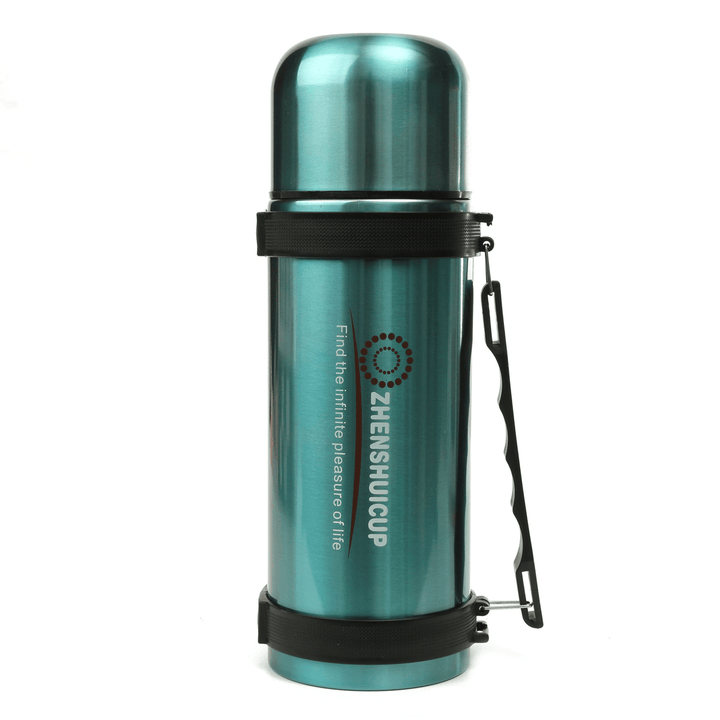 1.2L Large Outdoor Stainless Steel Travel Mug Thermos Vacuum Flask Bottle with Cup Bottles - MRSLM