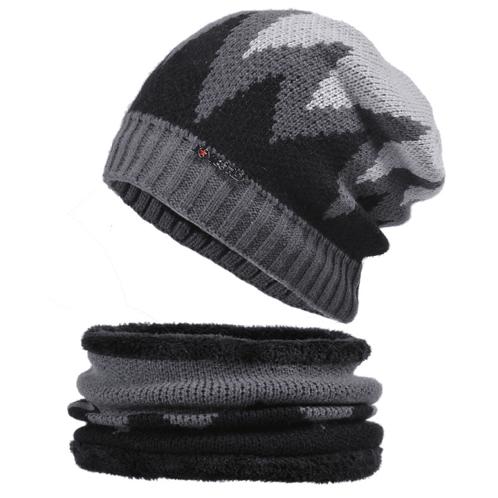 Men'S Winter Flame Knitted Wool Hat Fashion All-Match