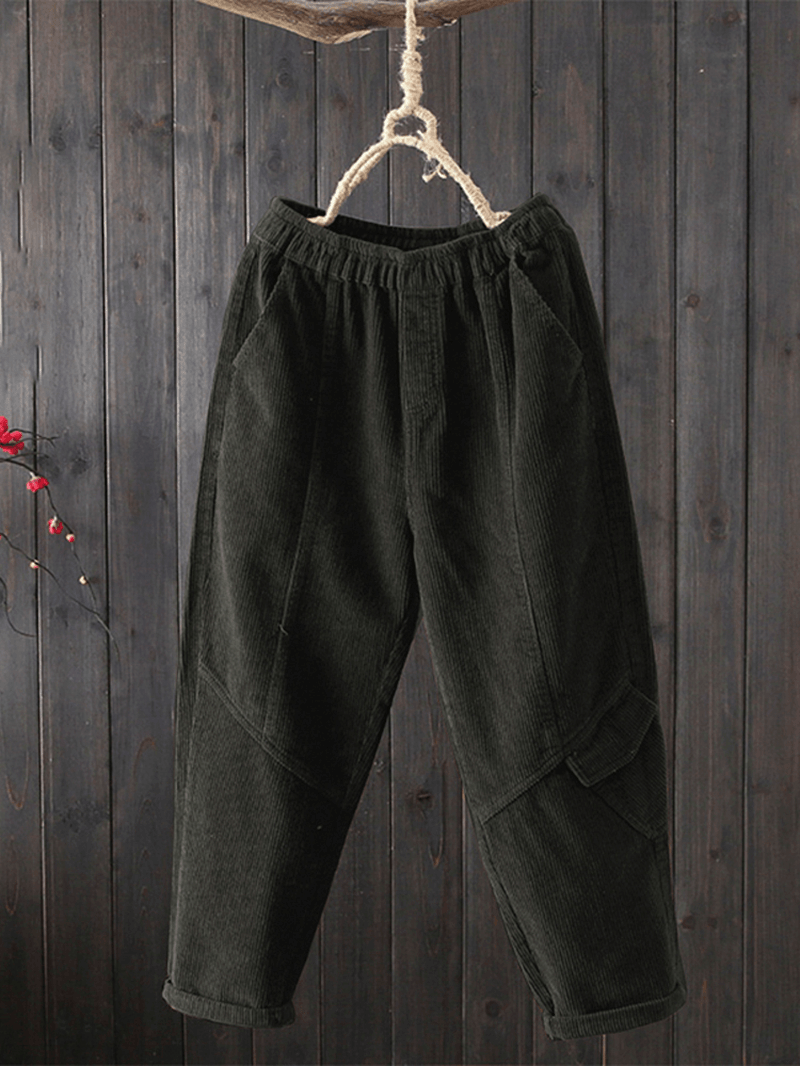 Women Casual Corduroy Pants