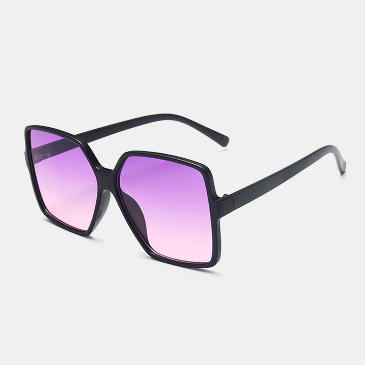 Women plus Size Frame Square Shape Fashion Trend Retro UV Protection Sunglasses - MRSLM