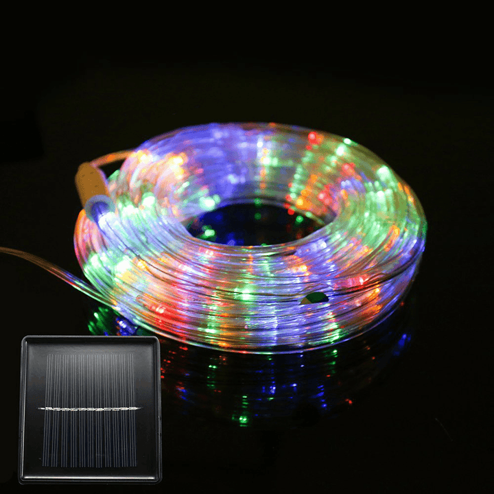 50 Leds Solar Rope Tube Light Led String STRIP Waterproof Outdoor Garden Light