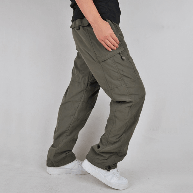 Mens Winter Outdoor Sports Trousers Military Tactical Thick Warm Cargo Pants