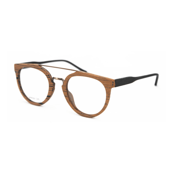 Classic Wood Grain Eyeglass Frame