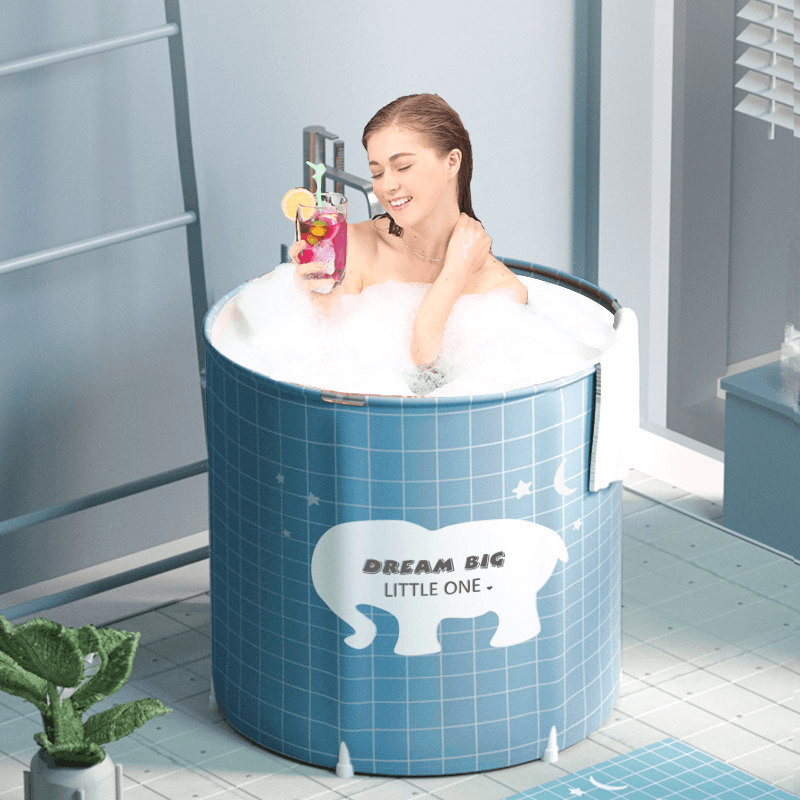 Mrosaa NJR-2020 Portable Bathtub Foldable Soaking Bath Tub