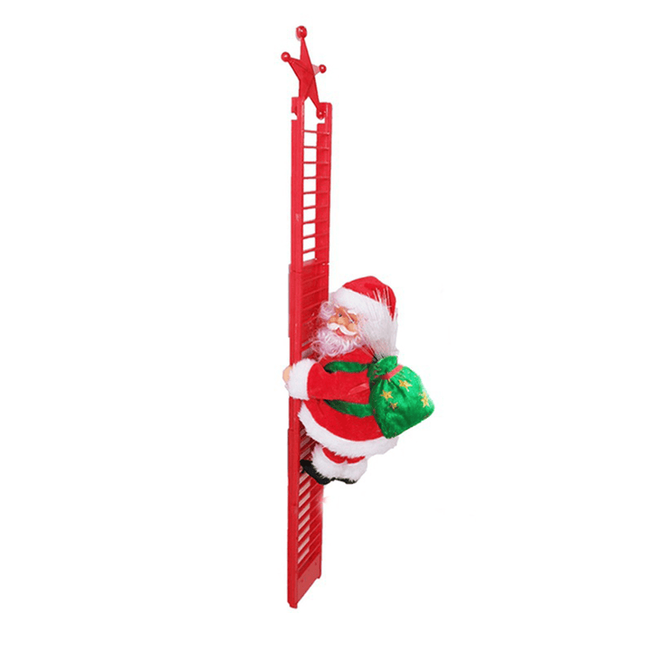 Electric Santa Claus Climbing Stairs Christmas Music Santa Doll Decor