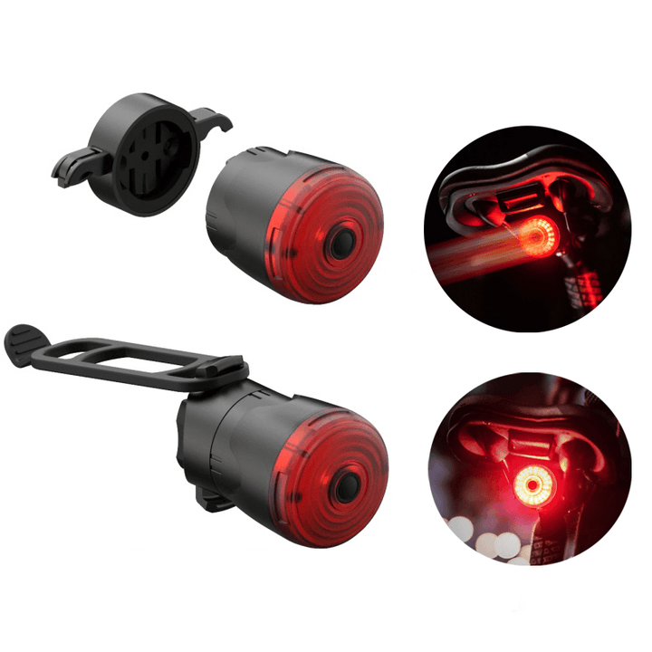 XANES® 6Modes 400Mah USB Rechargeable Bicycle Tail Light Smart Induction Bike Warning Light Safe Riding Accessories