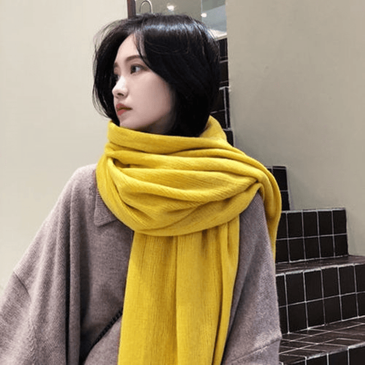 Scarf Women'S Winter Woolen Knitting Thickening to Keep Warm