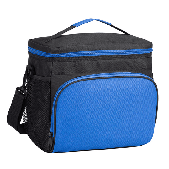 Large Capacity Insulated Portable Lunch Bag with Mesh Pocket Thermal Picnic Food Bag Waterproof Lunch Box