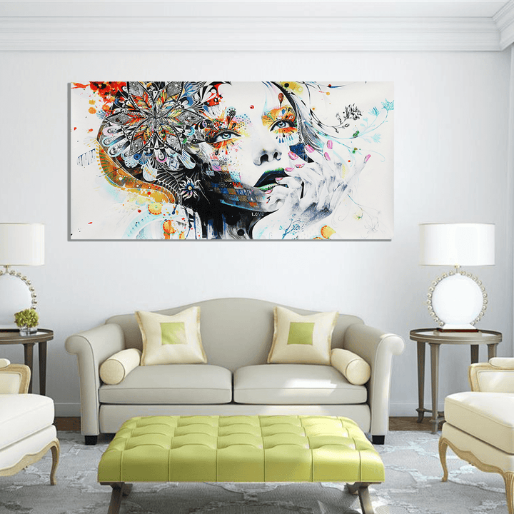 Modern Artwork Decor Girl Canvas Oil Painting Print Picture Home Wall Art Decor Unframed