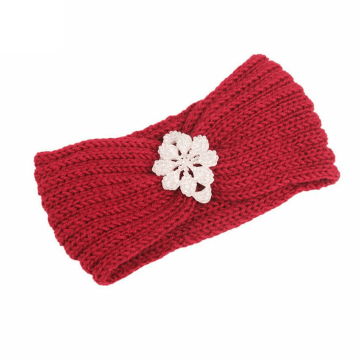 Handmade Crystal Beaded Wool Knitted Headband