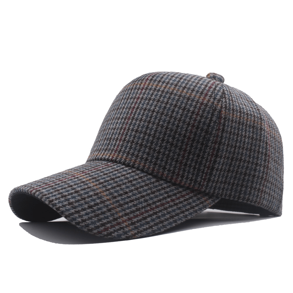 Cotton Men'S and Women'S Fashion Color Check Baseball Cap