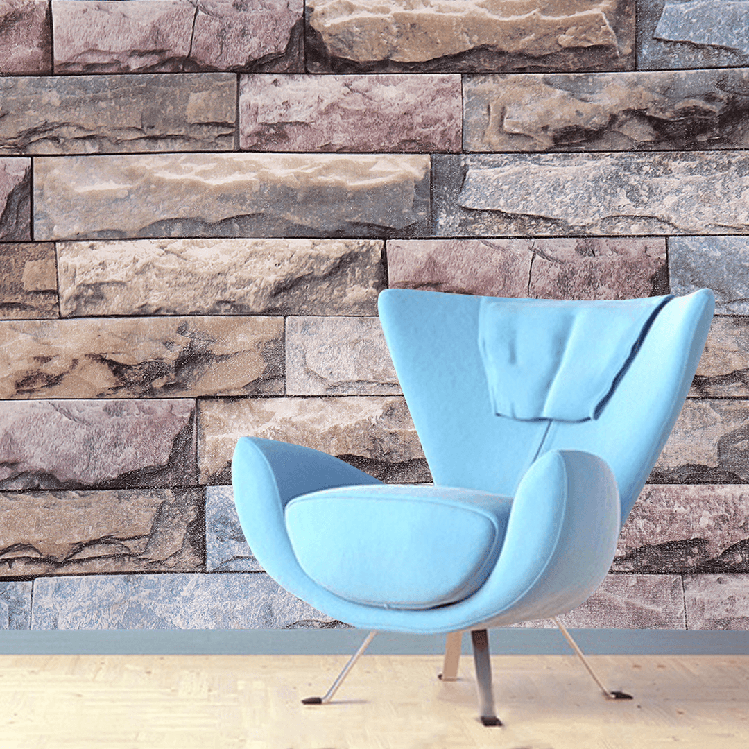 3D Simulation Brick Wall Paper Self-Adhesive Brick Stone Wallpaper Fashion Restaurant Hotel Store Decoration Water Wall Sticker