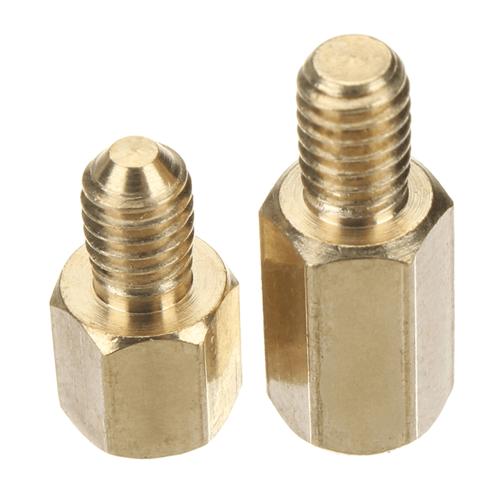 Suleve‚Ñ¢ M4BH1 100Pcs M4 Male-Female Brass Hex Standoffs Support Spacer Pillar Screw for PCB Board