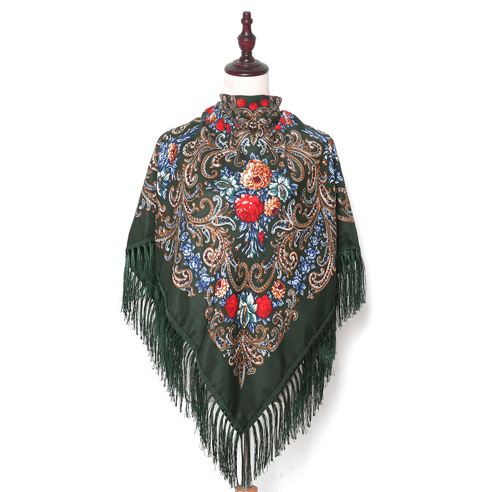 Russian Style Muslim Autumn and Winter Warm Shawl