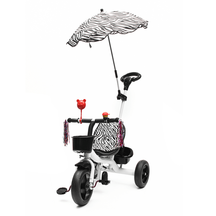 BIKIGHT 3 Wheels Kids Ride on Tricycle Bike Children Ride Toddler Balance with Umbrella Baby Mini Bike Safety Handle Push