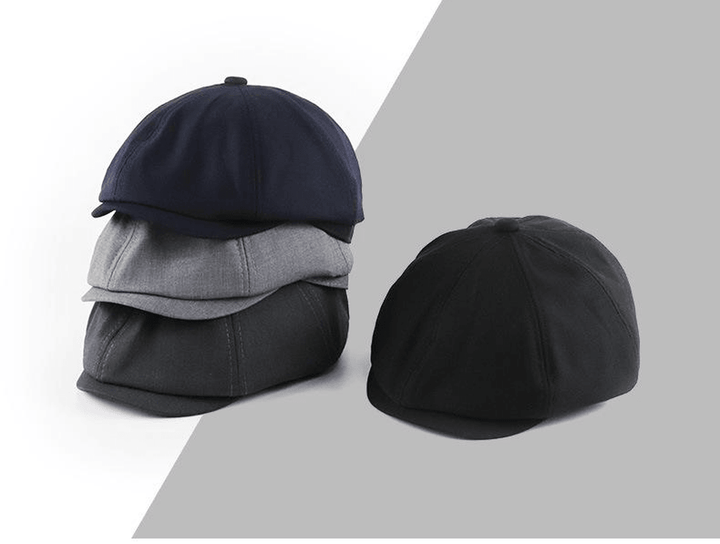 Men'S and Women'S Solid Color Retro Beret