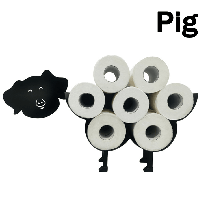 Toilet Paper Roil Holder Wall Mount Paper Storage Stand Toilet Holder Stand Tissue Rollpaper Rack - MRSLM