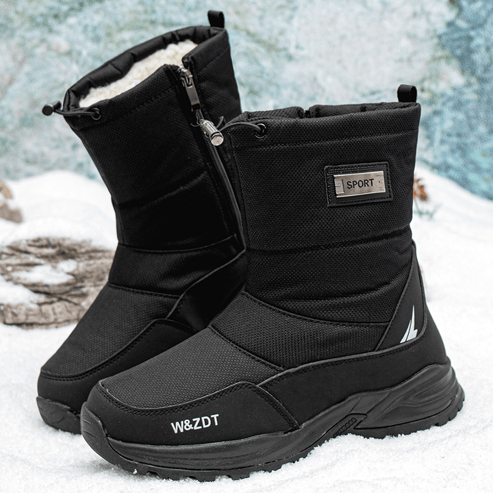 Men Waterproof Slip Resistant plus Velvet Thicken Warm Winter Outdoor Snow Boots