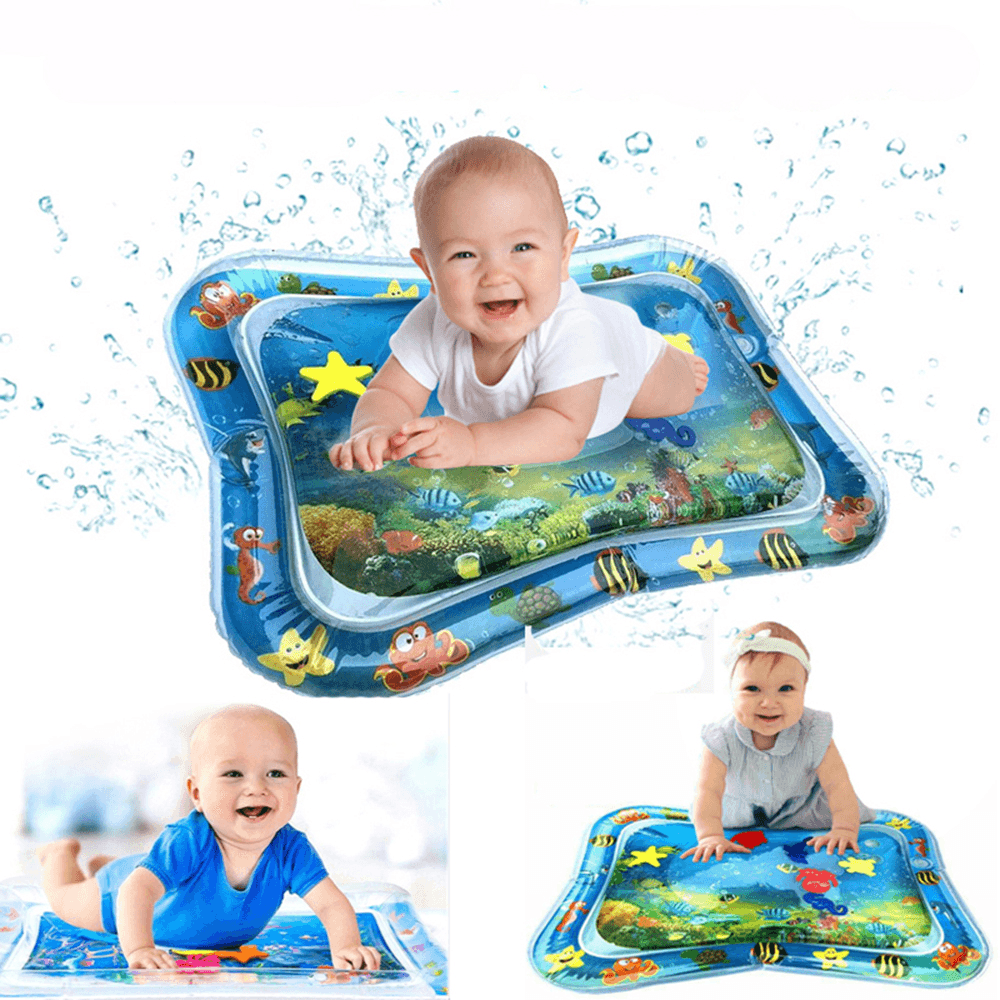 Inflatable Water Baby Play Mat Infants Toddlers Fun Tummy Time Play Activity Center