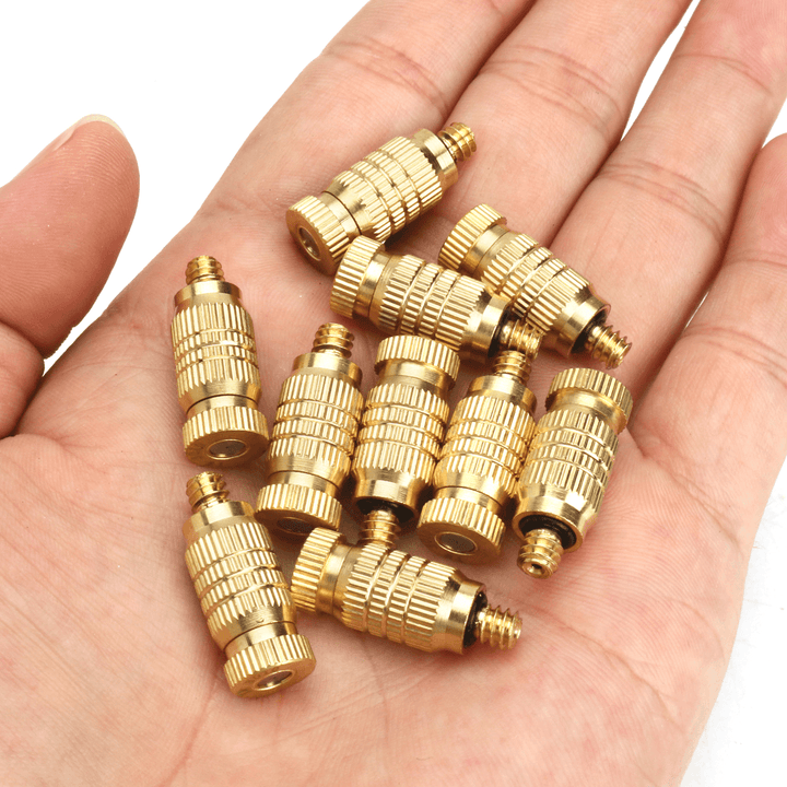 10Pcs 4Mm Male Threaded Brass Misting Fogging Nozzle Spray Sprinkler Head Irrigation Cooling