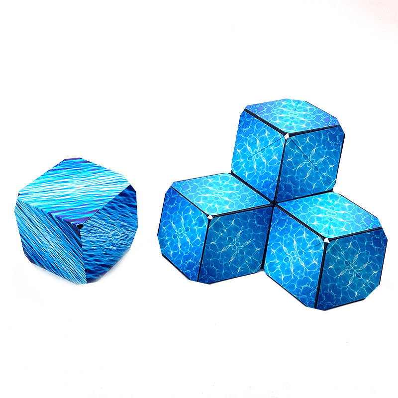 Three Dimensional Geometric Magnetic Building Blocks Rubiks Cube