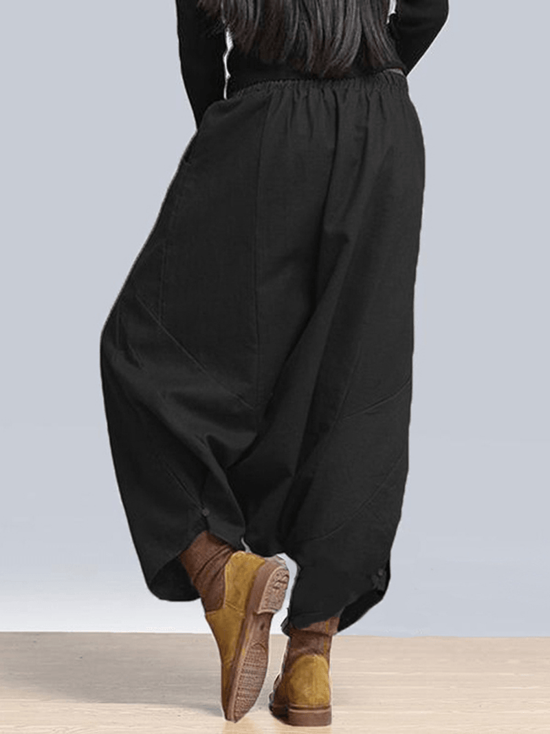 Women Elastic High Waist Street Harem Pants