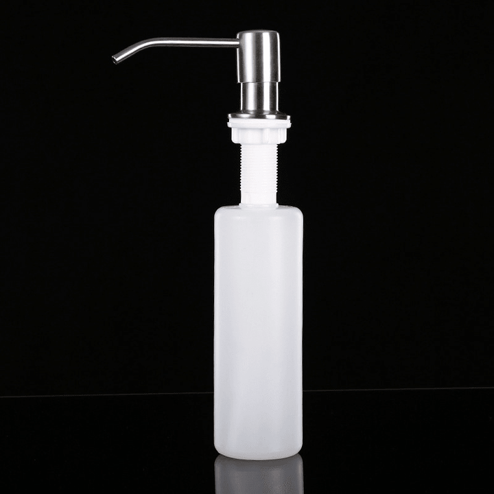 300Ml Stainless Steel Sink-Mounted Liquid Soap Dispenser Kitchen Bathroom Bottle