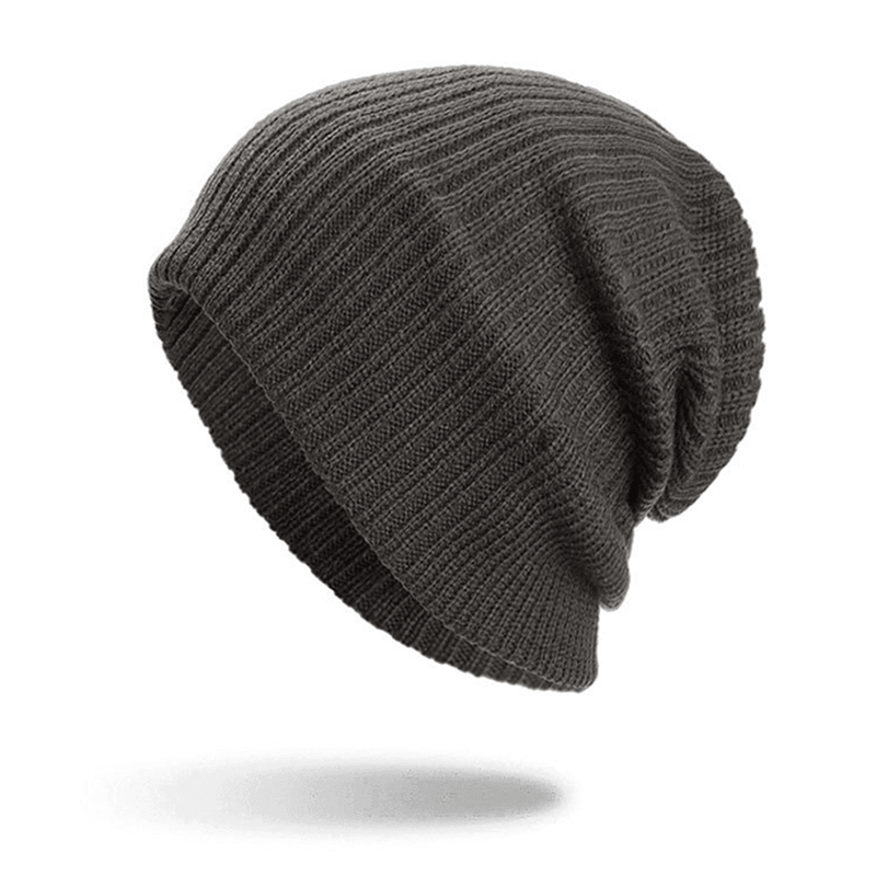 Men Winter Thicken Brimless Knitted Hat Slouch Beanie Caps