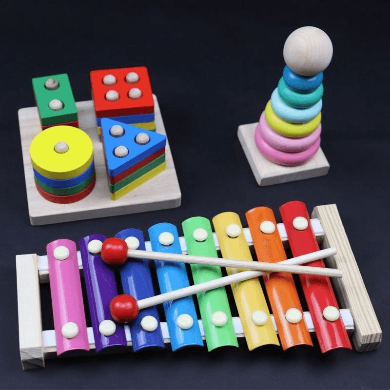 Xylophone Children Eight Tone Small Hand Knocking on the Piano