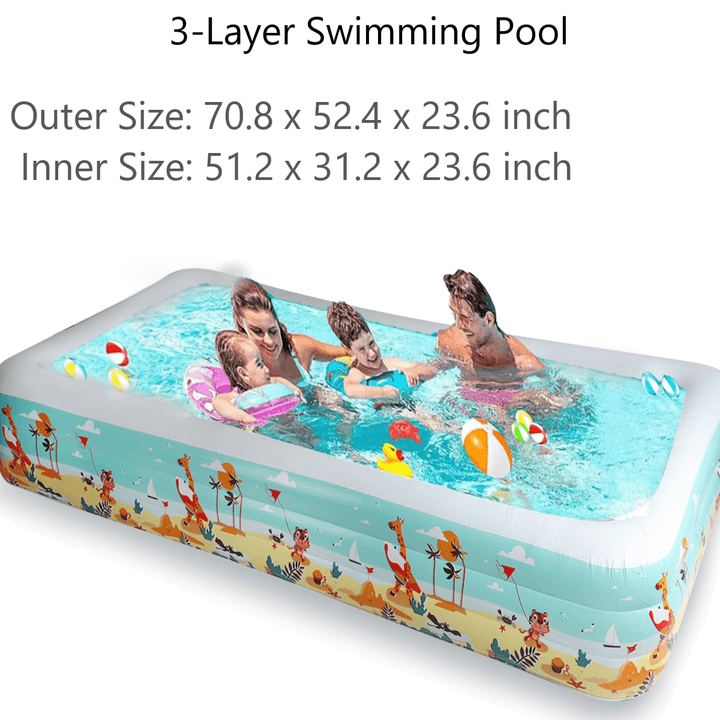 1.8/2.1/3.6M Inflatable Swimming Pool with Bottom Layer Cotton - MRSLM