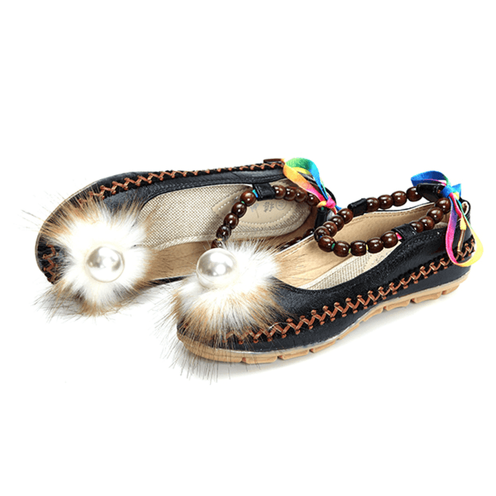 Women Beading Colorful Flats Loafers