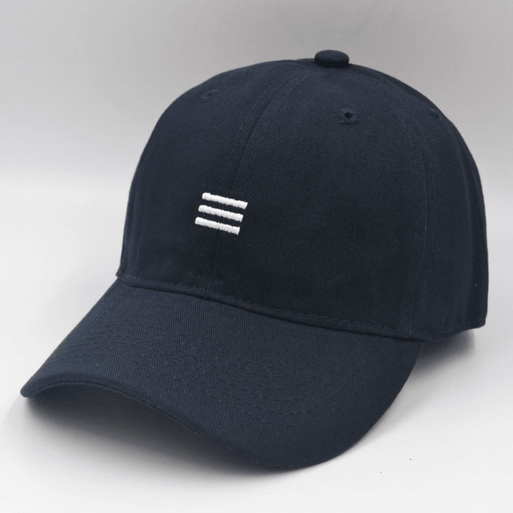 Three Bar Baseball Cap Men'S Soft Top Casual