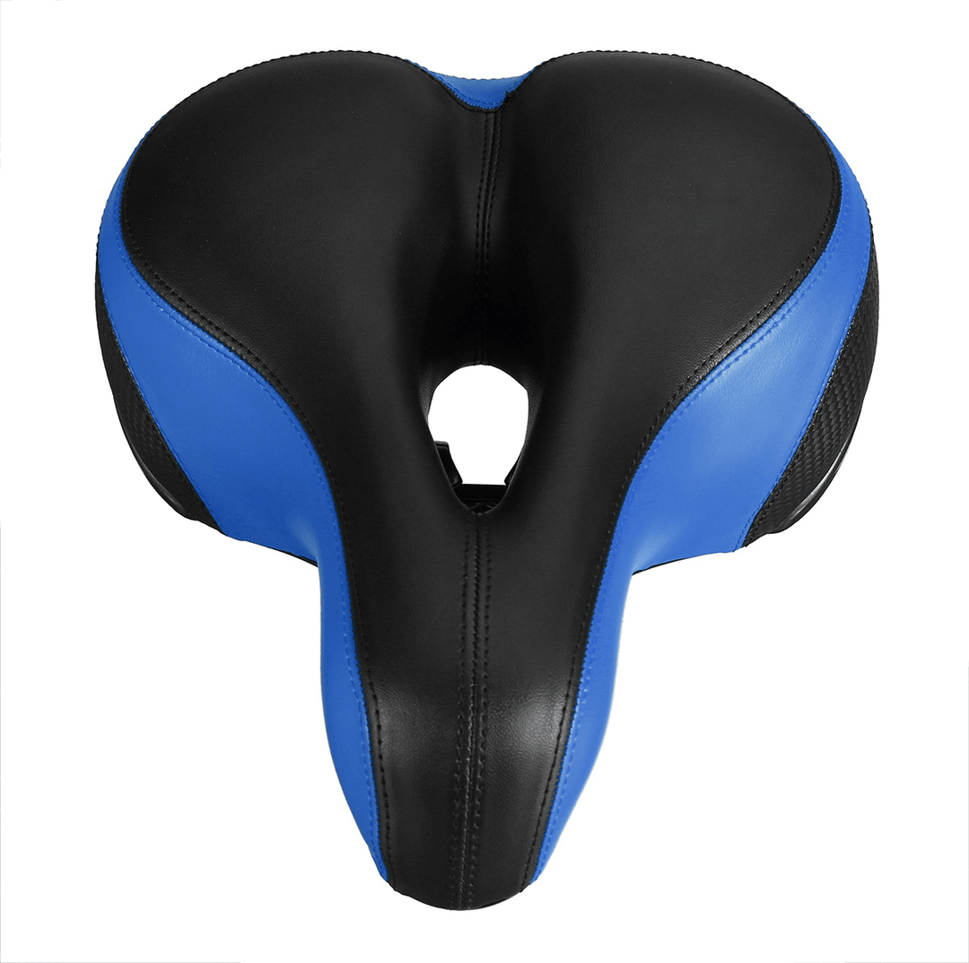 BIKIGHT Wide Bum Cycling Sprung Bike Saddle Bicycle Seat Gel Cushion Comfort Soft Saddles with Reflective Stripe