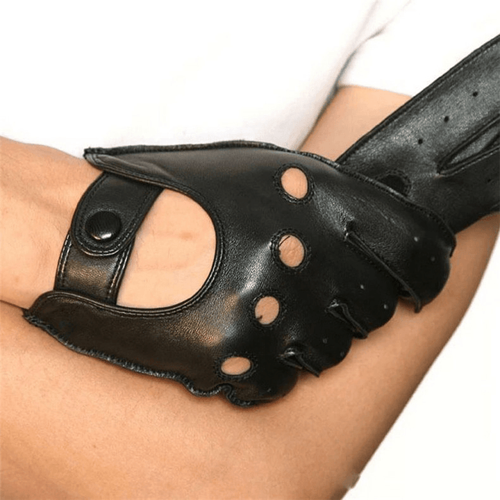 Men'S Driving Leather Driving Touch Screen Gloves