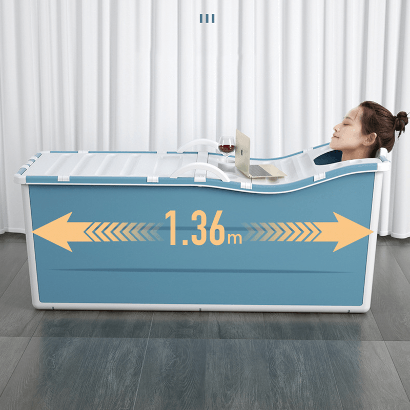 Xiaoshutong 1104 1.36M Portable Folding Adult Bathtub Surround Lock Temperature Stable without Rollover Easy to Store for Bathroom