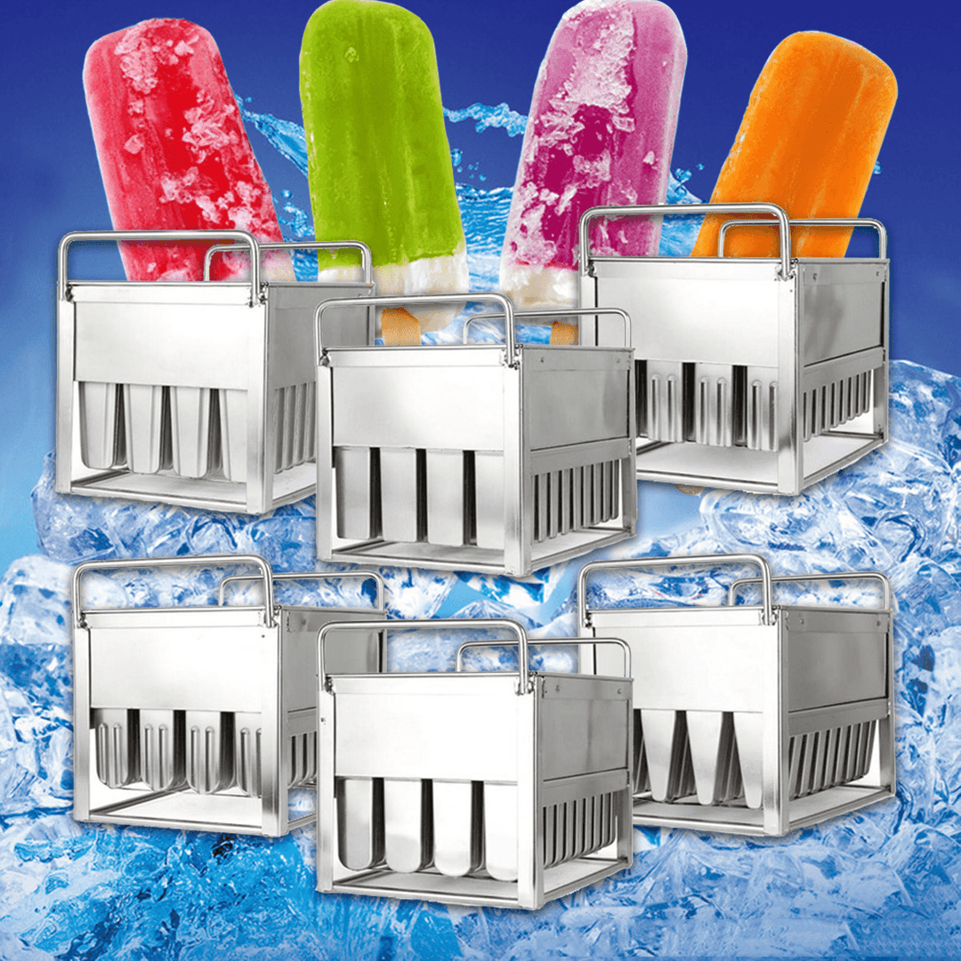 40Pcs Stainless Steel DIY Molds Mold Ice Lolly Popsicle Ice Cream Stick Holder