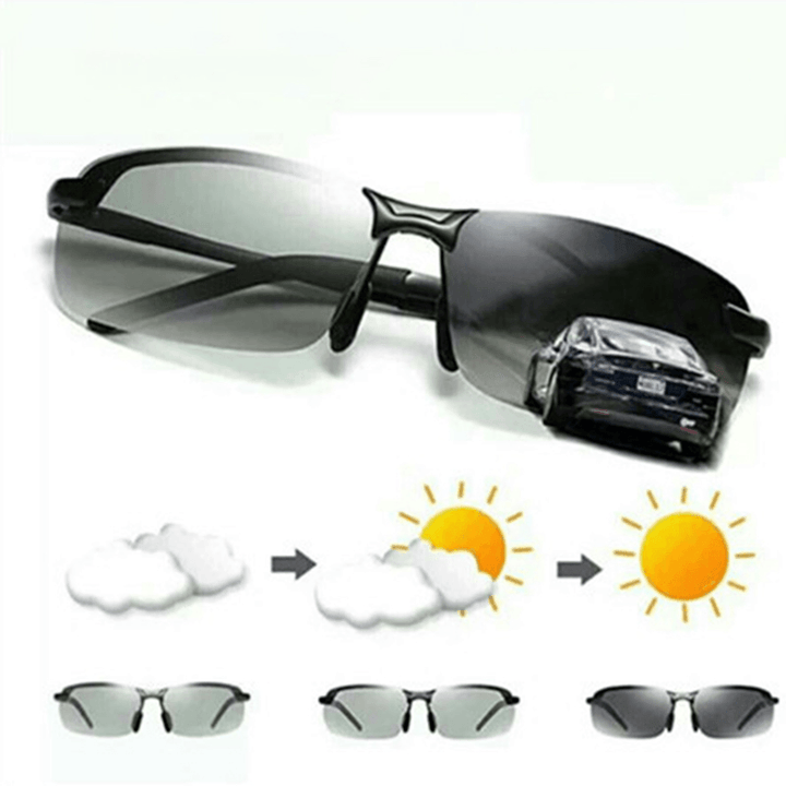 Men Discolor Driving Polarized Sunglasses