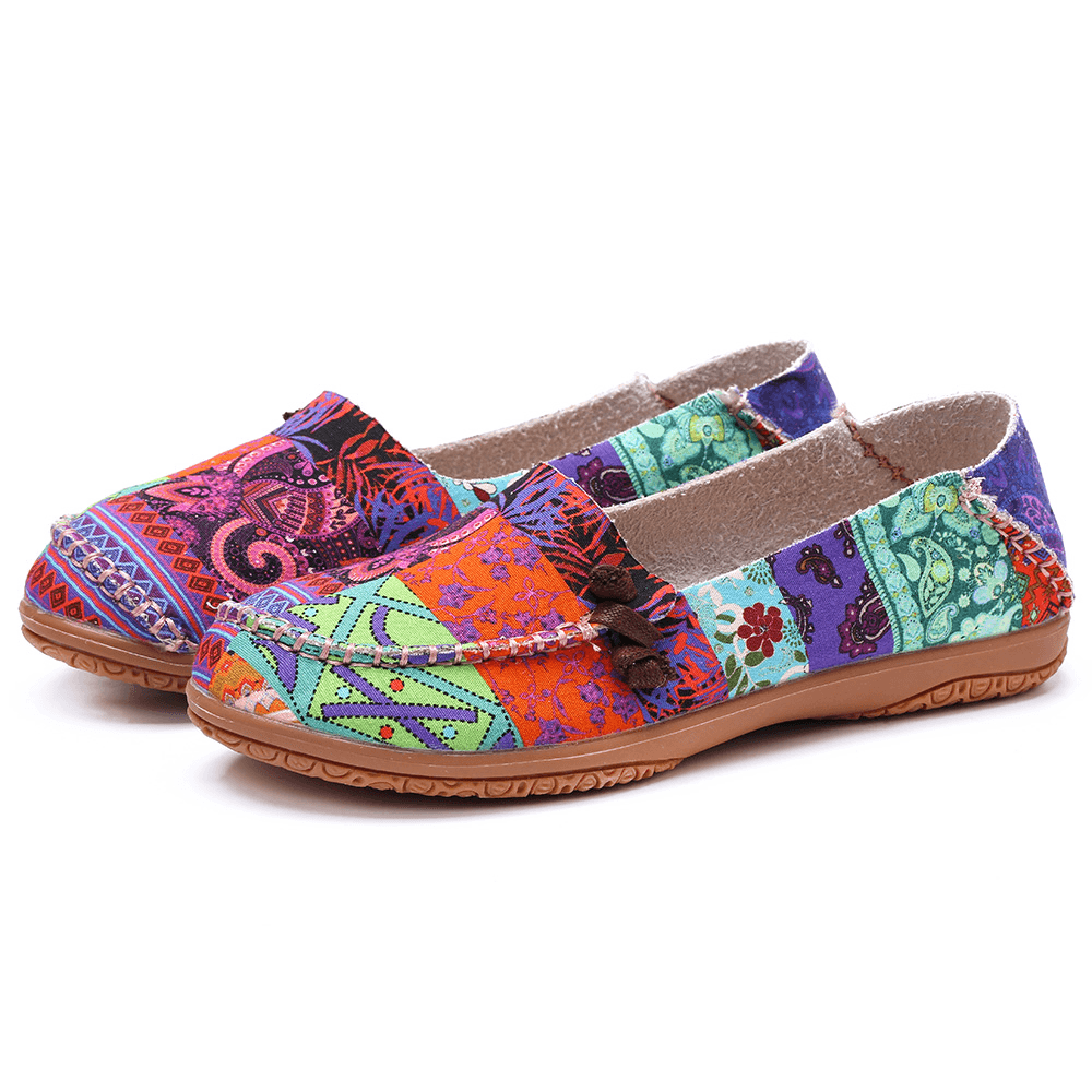 Women Colorful Pattern Exclusively Sold Slip Resistant Flats