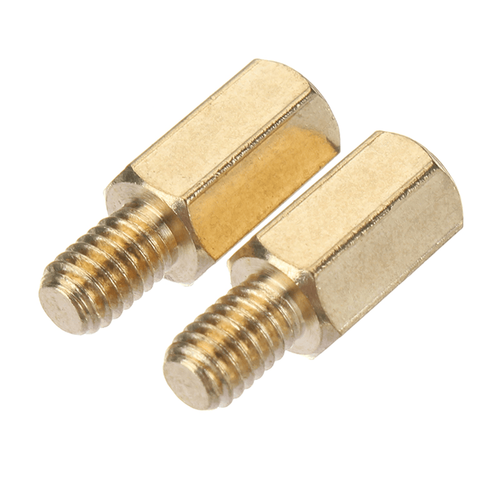 Suleve‚Ñ¢ M4BH1 100Pcs M4 Male-Female Brass Hex Standoffs Support Spacer Pillar Screw for PCB Board