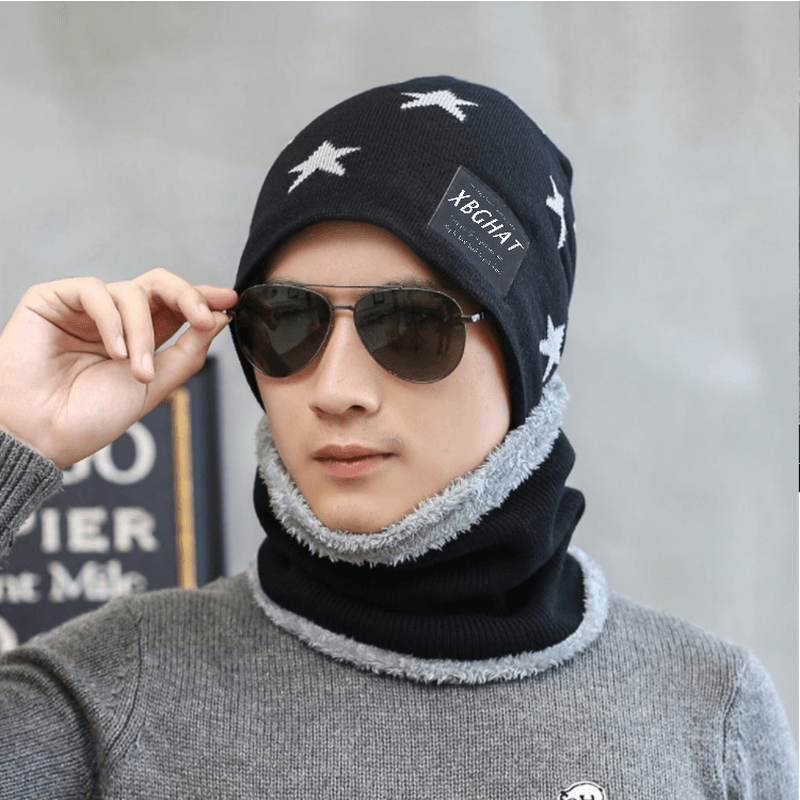 Five Pointed Star Woolen Hat Autumn and Winter Warm Knitted Parent Child Hat