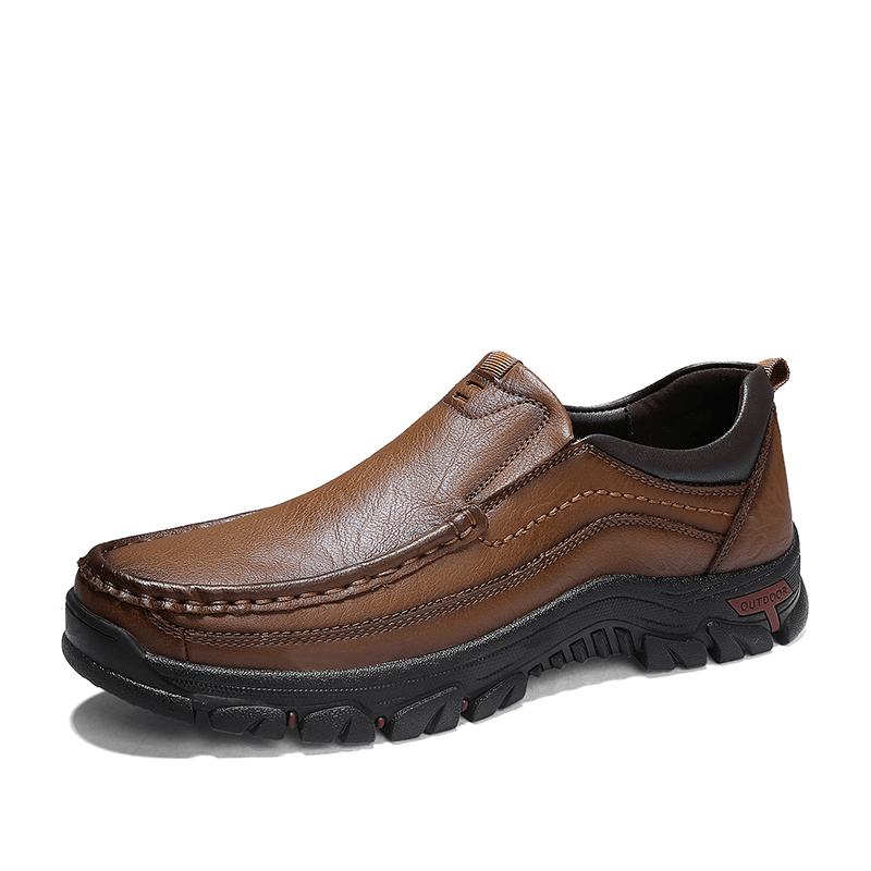 Men Soft Cowhide Slip Resistant Sole Daily Business Casual Loafers