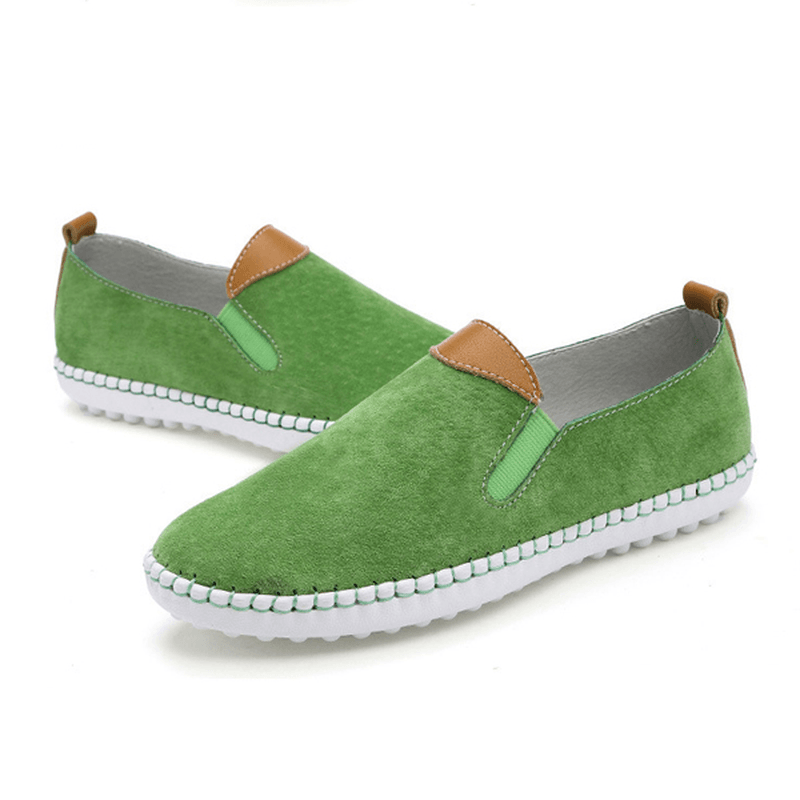 US Size 5-10 Women Casual Shoes Comfortable Outdoor Leather Slip on Flats Loafers