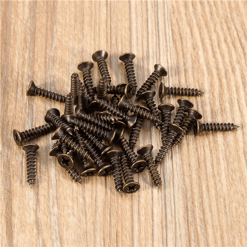 20Pcs 4.8X1.5Cm Cabinet Handles Knobs Bronze Charm Connectors with Screws