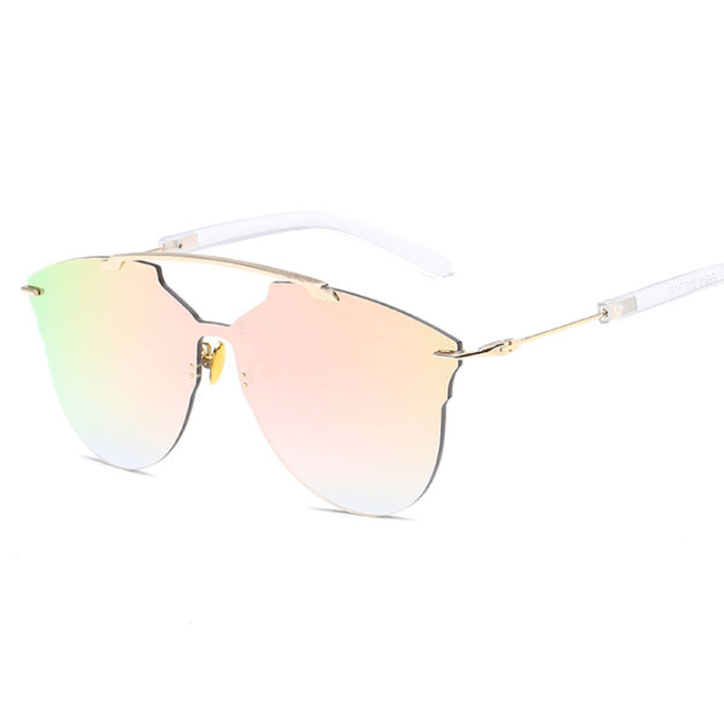 Men Women Thin Metal Frame Sunglasses Casual Outdoor Anti-Uv HD Eyeglaases