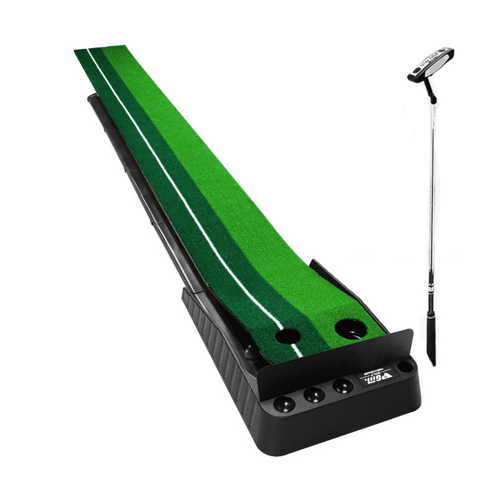 3M Golf Putting Mat Golf Practice Golf Putter Return Trainer with Blocking Plate 3Xgolf Ball