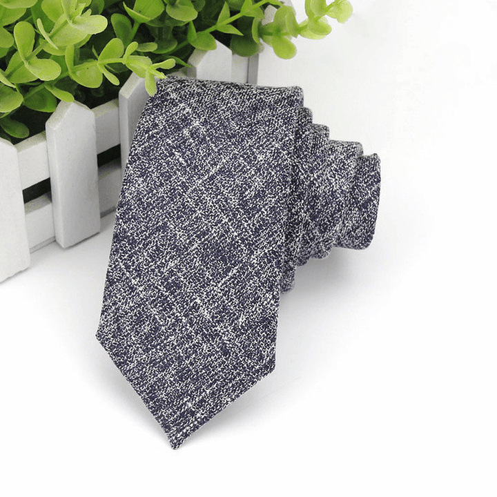 Men'S Neckties Wholesale Super Narrow Spot Imitation Wool 6Cm