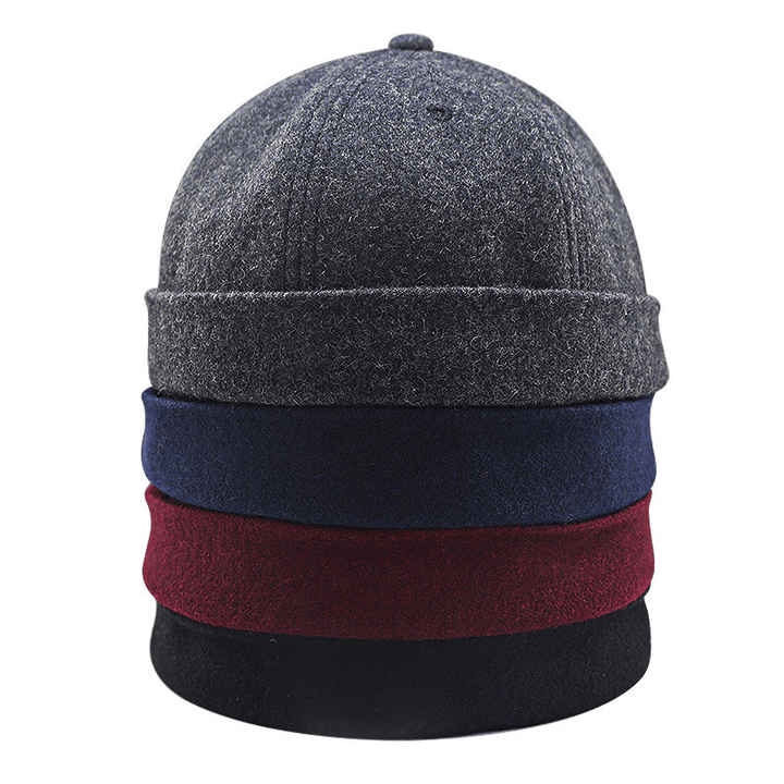 New Hot-Selling Woolen Hat for Men plus Velvet Thickening